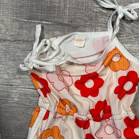 Girls Summer Spring Bundle 3T Pink Striped Floral Barbie Romper Dress Shirt Lot - Picture 5 of 9